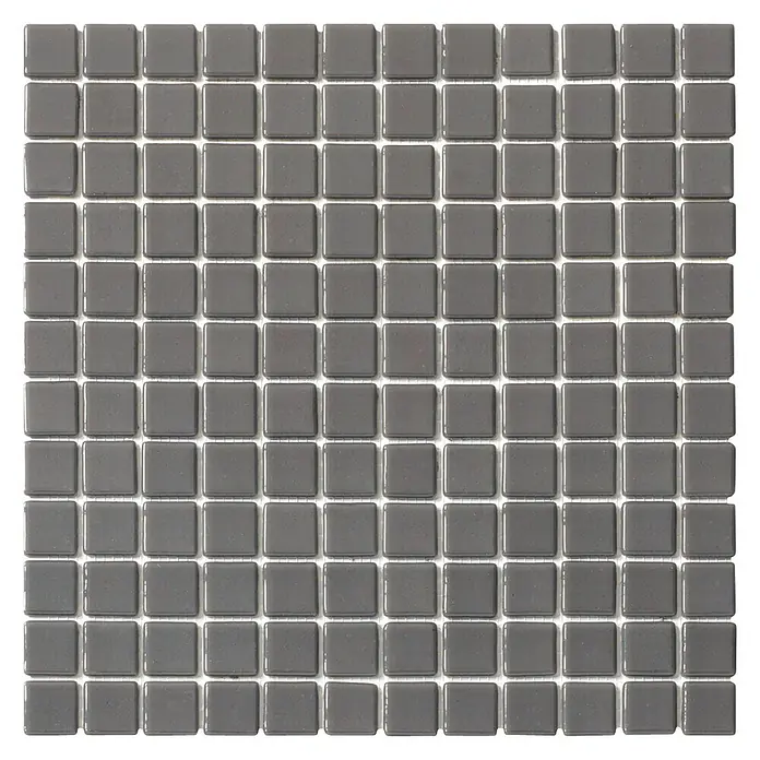 Palazzo Baldosa de mosaico Liso - 31,6 x 31,6 cm, Gris oscuro