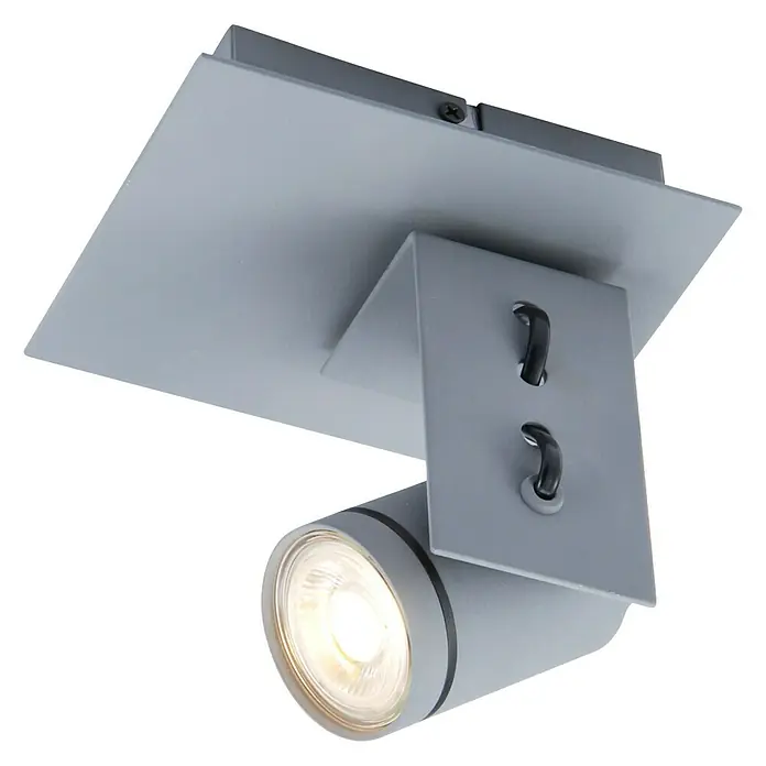 Foco de una luz LED Altea - 4 W, L x An x Al: 15 x 12 x 16,8 mm, Gris, Blanco neutro