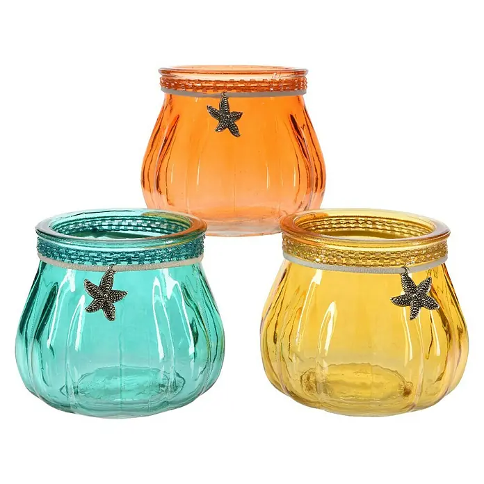 Portavelas Estrella de mar - Ø x Al: 9,5 x 8 cm, Colores surtidos