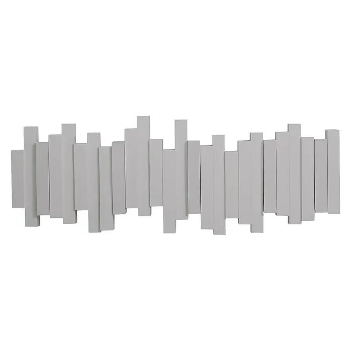 Umbra Garderobenleiste Sticks - L x B x H: 46 x 3 x 18 cm, Anzahl Haken: 5 Stk., Grau - Vorderansicht