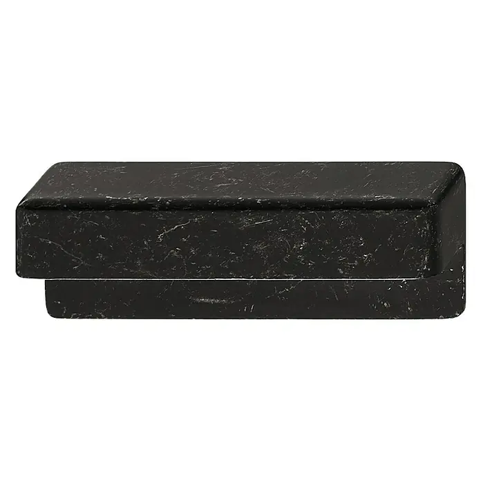 Häfele Ručka za namještaj - Tip ručke za namještaj: Školjka, D x Š x V: 170 x 21 x 40 mm, Ostalo, Crne boje - Pogled sprijeda