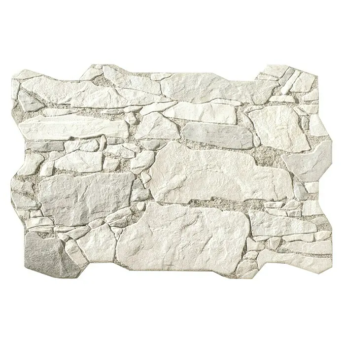 Revestimiento de pared Wall Rock - 40 x 60 cm, Blanco, Efecto piedra