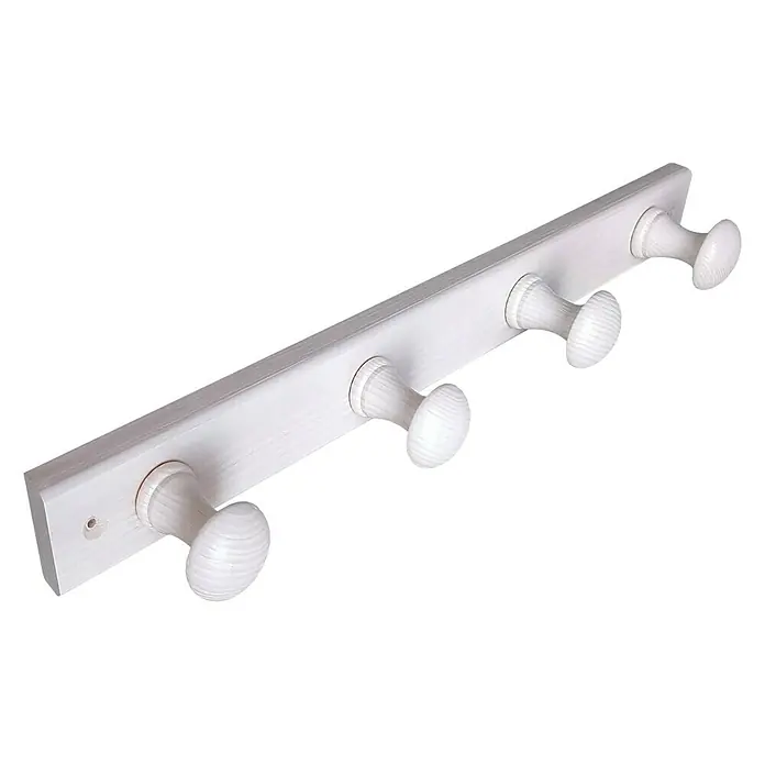 Nesu Perchero 9904 Decapado - L x An x Al: 48,5 mm x 5 cm x 7,2 cm, Madera, Blanco
