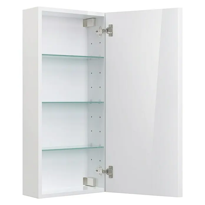 Camargue Espacio Gornji ormarić - 40 x 17 x 90 cm, 1 vrata, Gama bijela sjaj - Pogled sprijeda