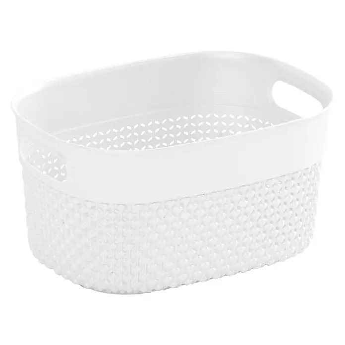 Keter Korb Filo XS - L x B x H: 17,5 x 23,5 x 12 cm, Weiß - Ansicht von oben
