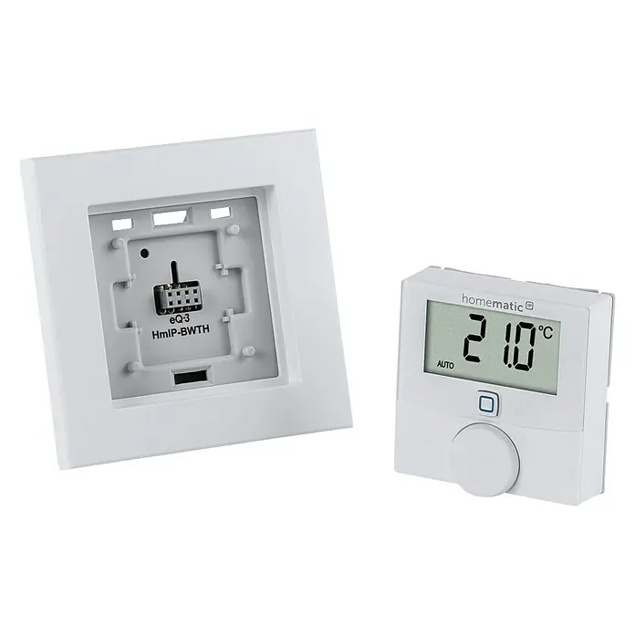 Homematic IP Funk-Raumthermostat HmIP-BWTH - Netzbetrieben, 230 V/50 Hz, 54 x 86 x 86 mm - Detailaufnahme