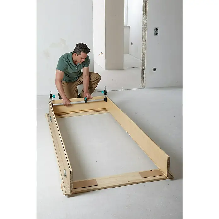 Wolfcraft Puntal para cerco de puerta Easy - Específico para: Puertas de 600 - 1.000 mm de ancho