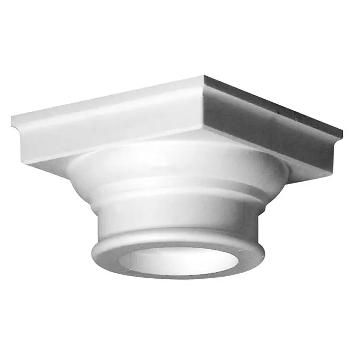 Dekoelement Halbsäule Kapitell IG/H - 16,2 x 18,5 cm, Expandiertes Polystyrol (EPS) - Vorderansicht