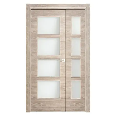 Puerta de doble hoja 1/2 Roble Gris