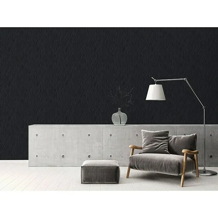AS Creation Club Tropicana Vliestapete - Schwarz, Grafisch, 10,05 x 0,53 m - Stimmungsaufnahme