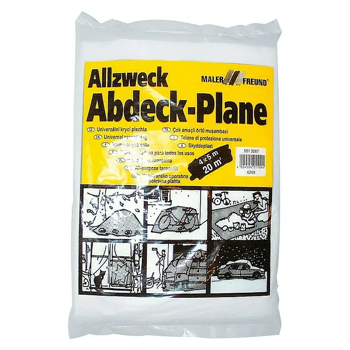 Malerfreund Abdeckplane - Transparent, 4 x 5 m