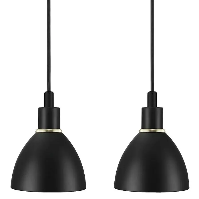 Nordlux Ray Lámpara colgante redonda - 80 W, Ø x Al: 12 x 16,5 cm, Negro, E14