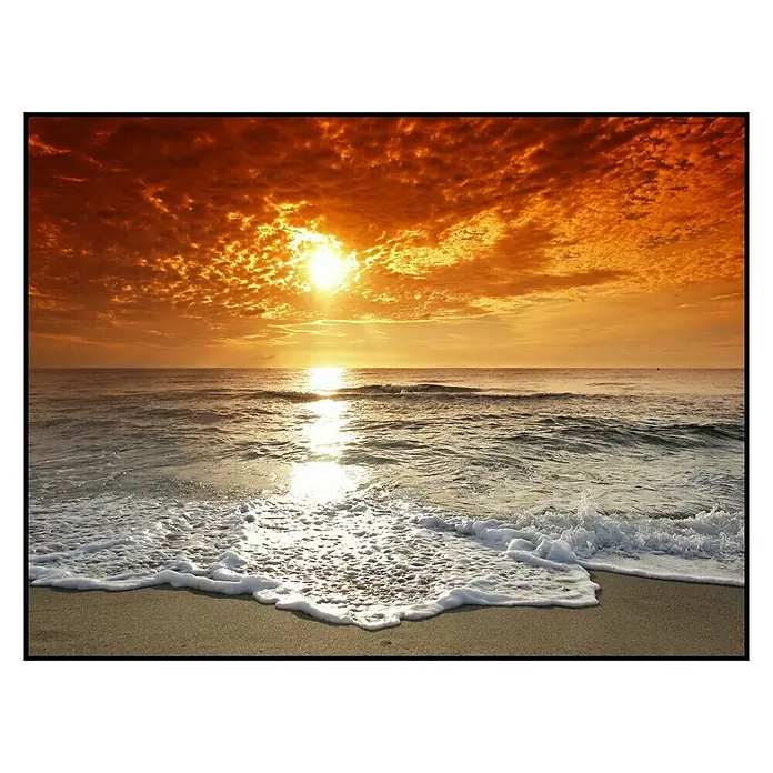 Cuadro de vidrio Sunset - Puesta de sol, An x Al: 40 x 30 cm