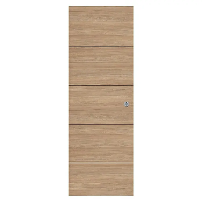 Puerta corredera de madera Roble Urban 400 - 82,5 x 203 cm, Roble claro, Macizo, Con uñero