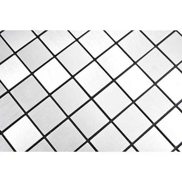 Selbstklebemosaik SAM 4AL7S - 29 x 29 cm, Metall, Silber - Detailaufnahme