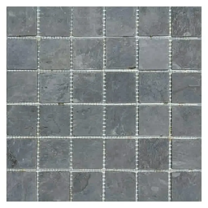 Baldosa de mosaico Calcuta - 30 x 30 cm, Pizarra, Negro