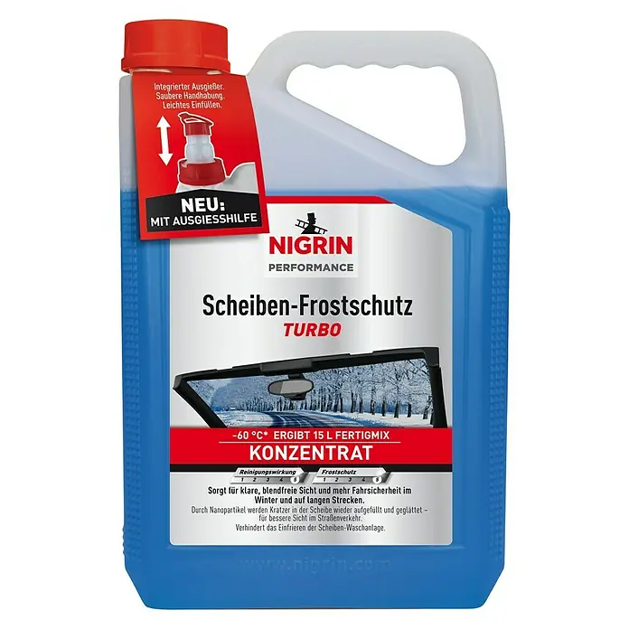 Nigrin Performance Frostschutzmittel Turbo - Geeignet für: Autoscheiben, Inhalt: 5 l - Vorderansicht