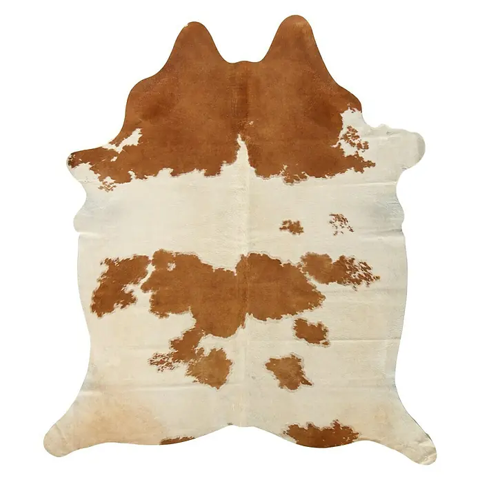 Esbeco Deko-Kuhfell - Braun/Weiß, 100 % Echtfell, Fläche ca.: 3 m² - 4 m² - Ansicht von oben