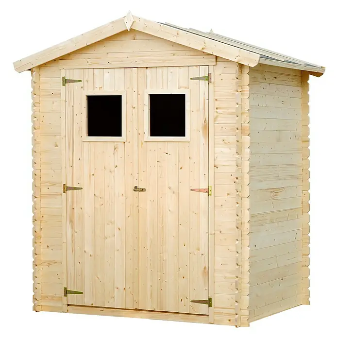 Hoggar nature Caseta de madera Alvik - L x An: 136 x 196 cm, Espesor de pared: 19 mm