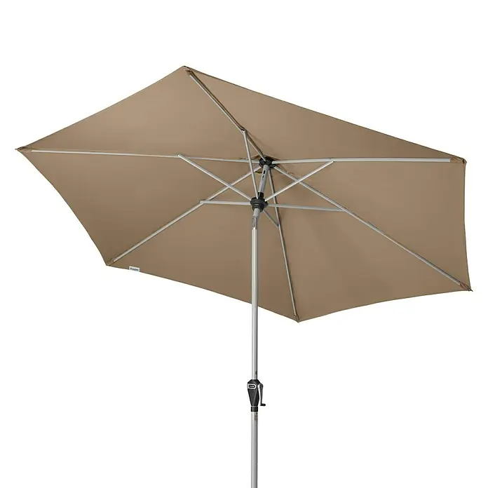 Doppler Active Kurbelschirm Auto Tilt - Greige, Durchmesser: 280 cm - Linke Seitenansicht