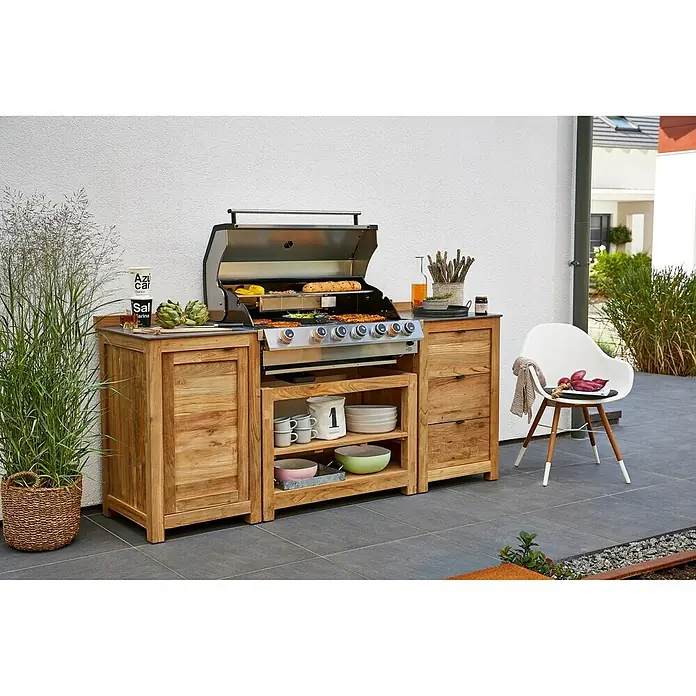 Sunfun Grillküchen-Modul - L x B x H: 57,5 x 93 x 66 cm, Holz