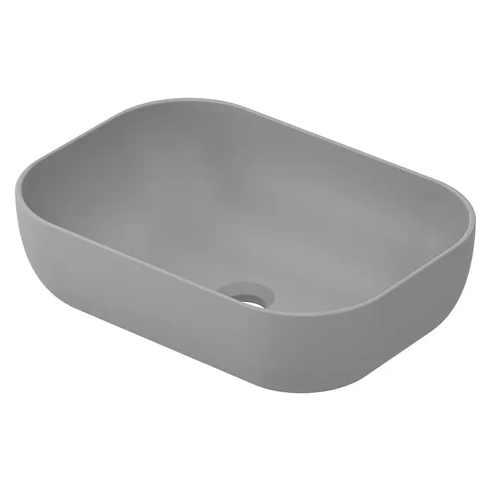 Lavabo de sobremesa Stadium - 45,5 x 32,5 cm, Gris