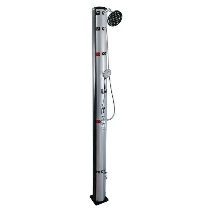myPool Solardusche Kombi - Höhe: 220 cm, Durchmesser Duschkopf: 64 cm, Anschluss für Gartenschlauch