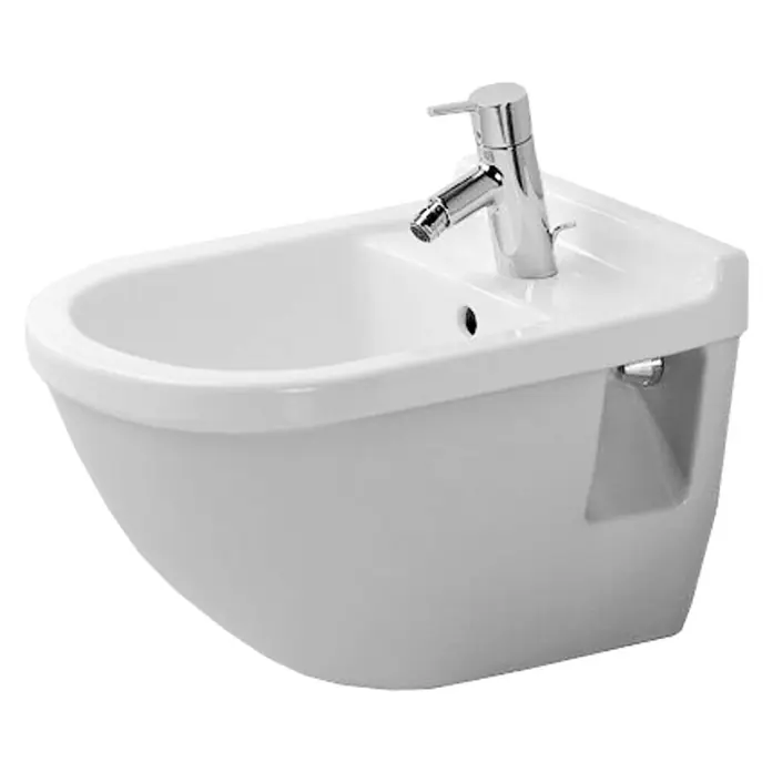 Duravit Starck 3 Wand-Bidet Typ 2 - Ohne Spezialglasur, Keramik, Weiß - Vorderansicht