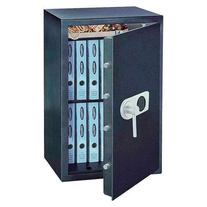 Rottner Möbeltresor Samoa - L x B x H: 41 x 49 x 86 cm, Elektronisches Zahlenschloss, Anthrazit
