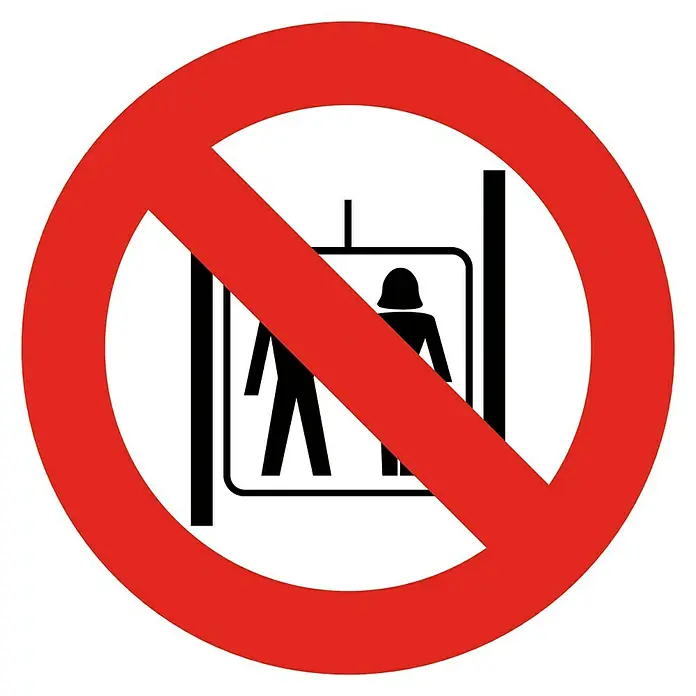 Cartel - Rojo/Blanco, Prohibido a personas