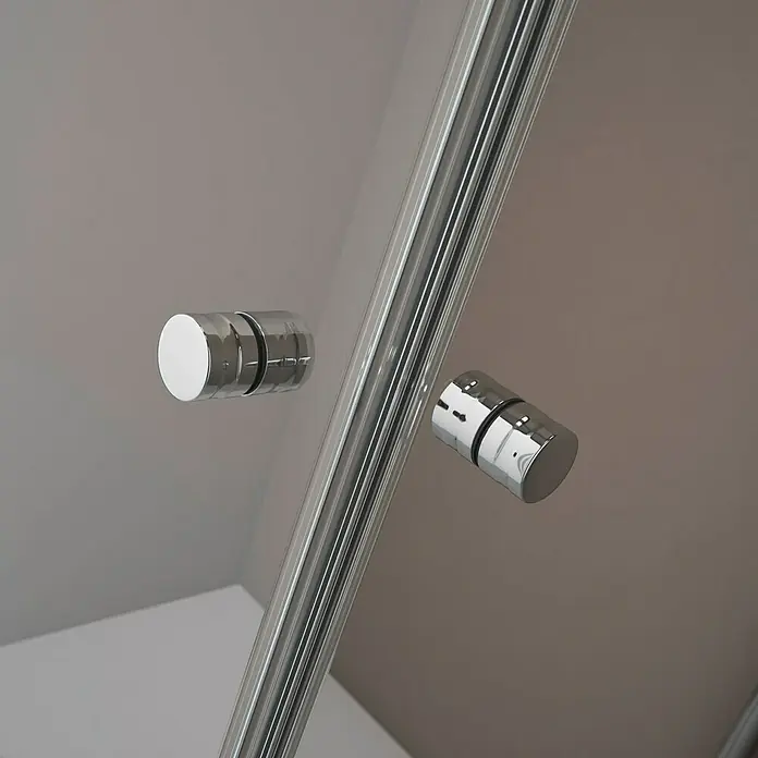 Corniche Eckdusche Light - 90 x 90 x 190 cm, Stärke: 5 mm, Silber