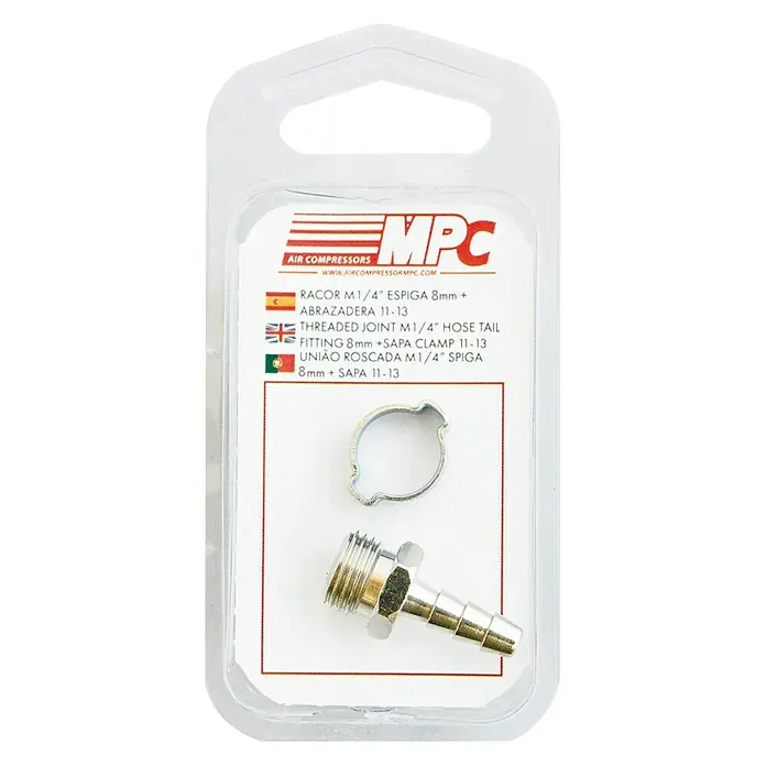 MPC Racor de conexión 8 mm con abrazadera SAPA 11-13 mm - ¼″