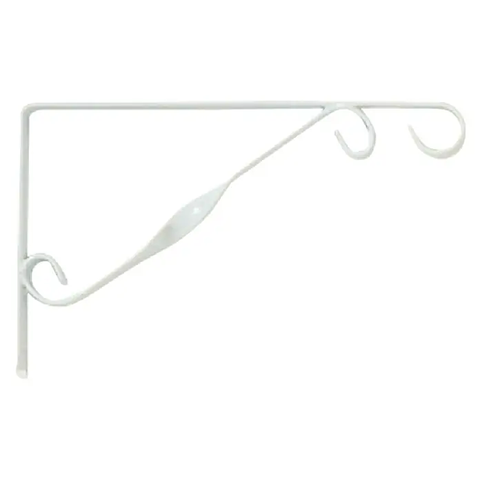 Gancho para pared para cesto colgante - Largo: 30 cm, Blanco