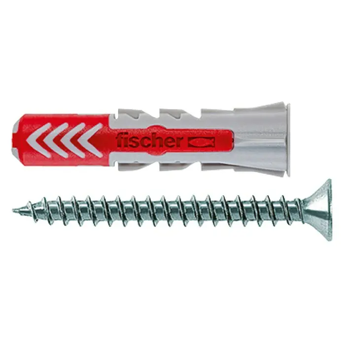 Fischer Duopower Set de tacos y tornillos S DIY - Ø x L: 5 x 25 mm, Nylon, 35 uds.