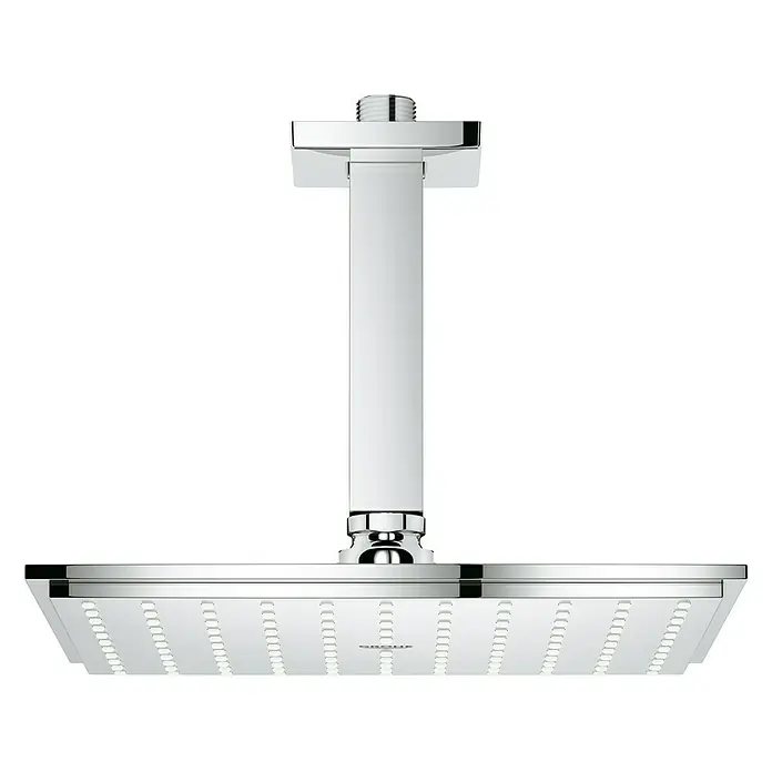 Grohe Kopfbrausen-Set Rainshower Allure 230 - 23 x 23 cm, 9,5 l/min bei 3 bar, Deckenmontage, Chrom - Vorderansicht