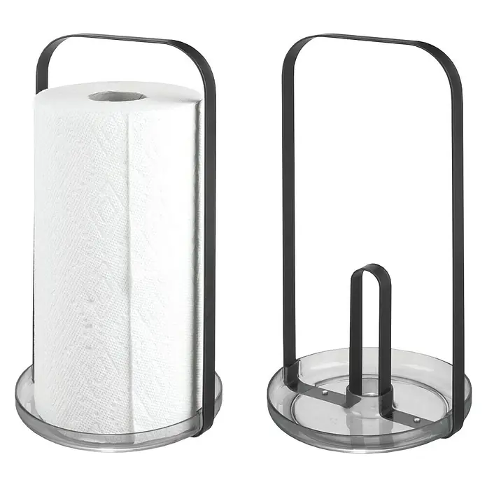 Portarrollo de cocina Austin - Altura: 34,04 cm, Negro