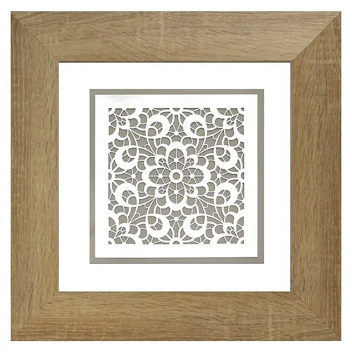 Cuadro Mosaico Domus haya - Estampado floral, An x Al: 40 x 40 cm