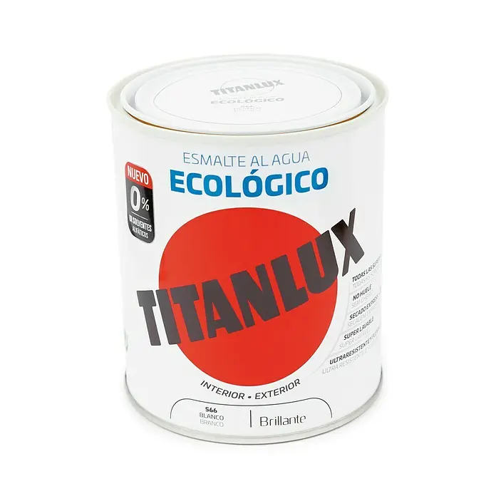 Titanlux Esmalte de color Eco - Blanco, 250 ml, Brillante