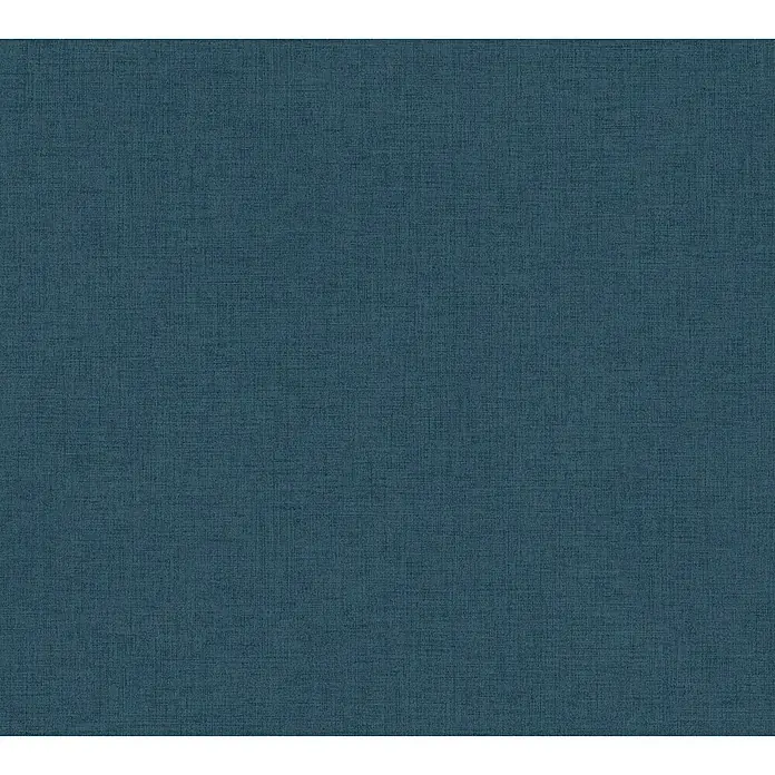 AS Creation New Walls Vliestapete Textil - Blau/Grün, Uni, 10,05 x 0,53 m - Detailaufnahme