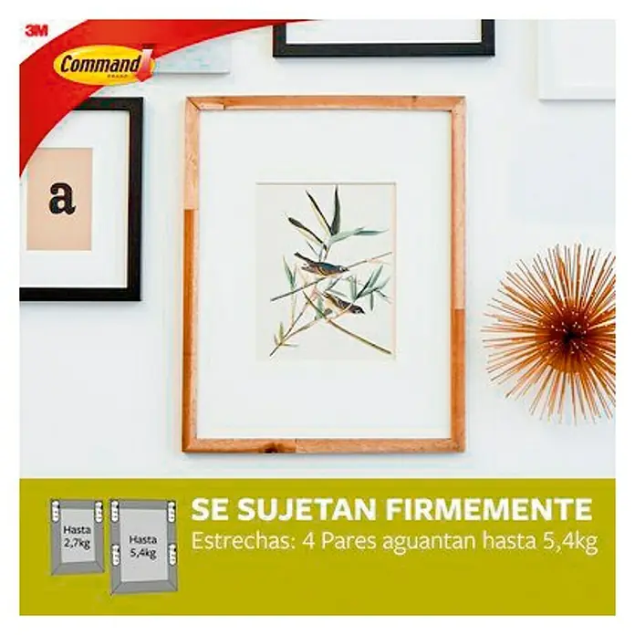 3M Command Tira autoadhesiva 17207 - 8 ud., Blanco