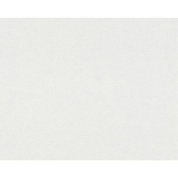 Atlantis Design Vliestapete Gewebestruktur - Weiß, Uni, 10,05 x 0,53 m