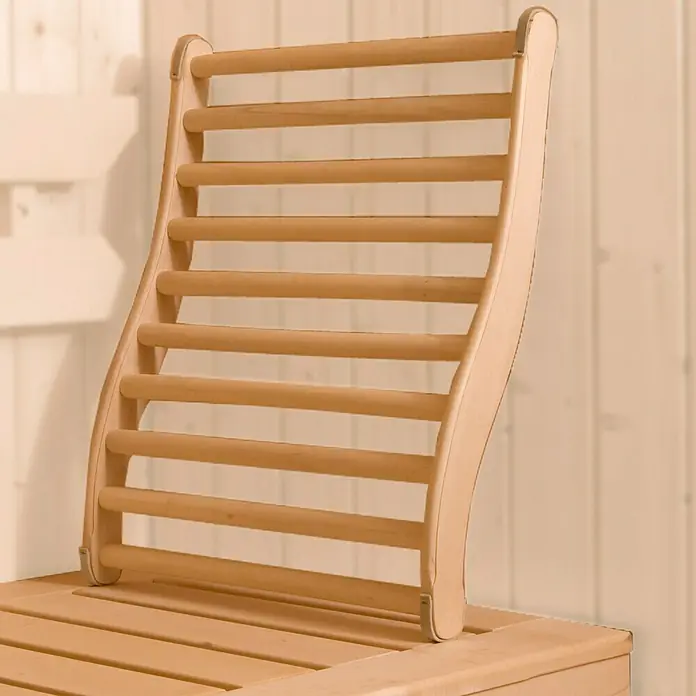 Weka Lumbarna potpora u sauni - 42 x 52 cm, Specijalno drvo za saune - Pogled sprijeda