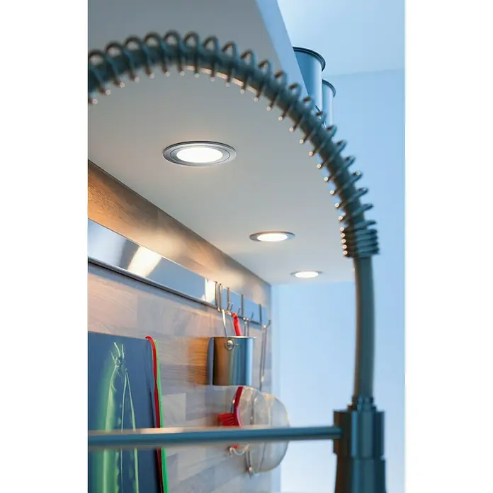 Tween Light LED-Einbauleuchten-Set - 9 W, Nickel matt, Warmweiß