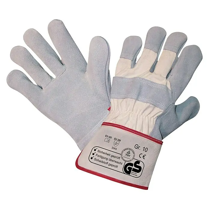 Spaltlederhandschuhe - Konfektionsgröße: 10, Anzahl Paare: 1 Stk. - Vorderansicht