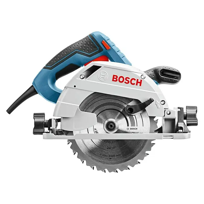 Bosch Professional Handkreissäge GKS 55+ G - 1.200 W, Sägeblatt: Ø 165 mm, Leerlaufdrehzahl: 4.900 U/min - Rechte Seitenansicht