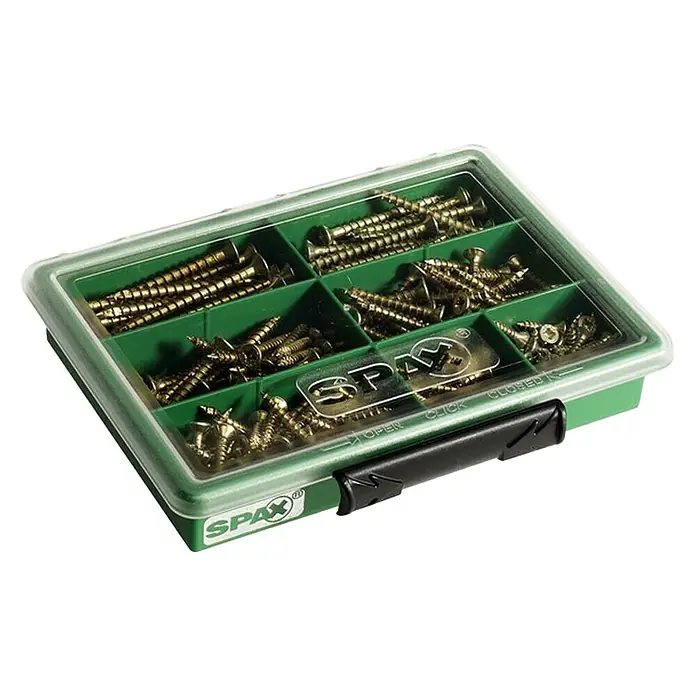 Spax Set višenamjenskih vijaka S - 245 dijelova, S glavom s križnim razrezom (Pozidriv) - Pogled sprijeda