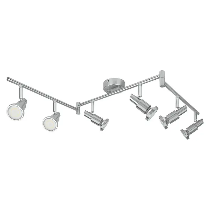 Ledvance Led-plafondspot - 18 W, l x b x h: 1.190 x 80 x 170 mm, Nikkel mat, Warm wit, 6 st.