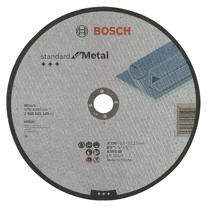 Bosch Professional Rezni disk Standard for Metal - Promjer rezne ploče: 230 mm, Prikladno za: Metal - Pogled sprijeda