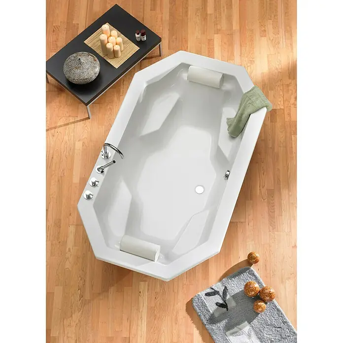 Ottofond Badewanne Monaco - 200 x 118 cm, Sanitäracryl, Weiß - Ansicht von oben