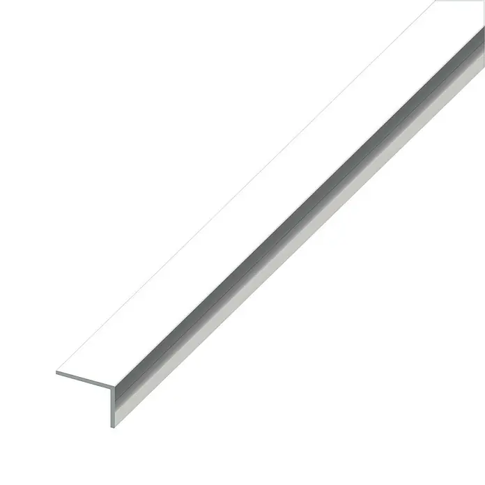 Kantoflex Winkelprofil - 1.000 x 10 x 20 mm, Aluminium, Eloxiert, Chrom-Optik, Stärke: 1,5 mm